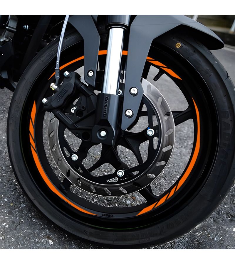 Red Motorcycle Decals 12.6x11.38inch Waterproof UV Resistant Racing Style Decorative - Image 4