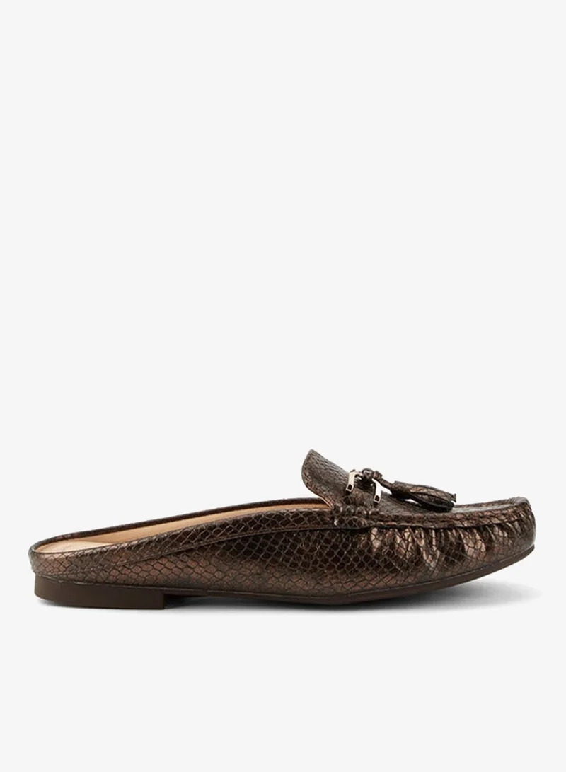 Textured Mules with Tassels
