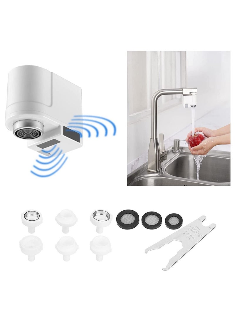 YQbest Touchless Faucet Adapter Automatic Smart Motion Sensor Hands Induction Kitchen Bathroom Sink Water Saver Overflow Protection for Basin Hotel  - Image 1