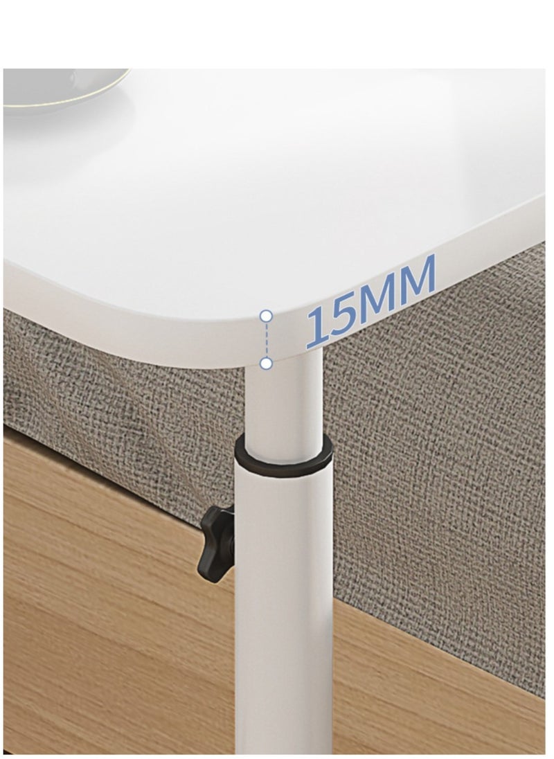PENG GENERAL - Mobile Overbed Table with Wheels, Laptop Computer Standing Desk Cart with Tray Pink - Image 1
