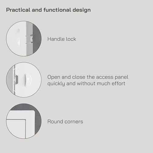 Vent Systems 12'' x 16'' Inch Metal Access Panel - Easy Access Doors - Access Panel for Drywall, Wall and Ceiling Electrical and Plumbing Service Door Cover White - Image 4