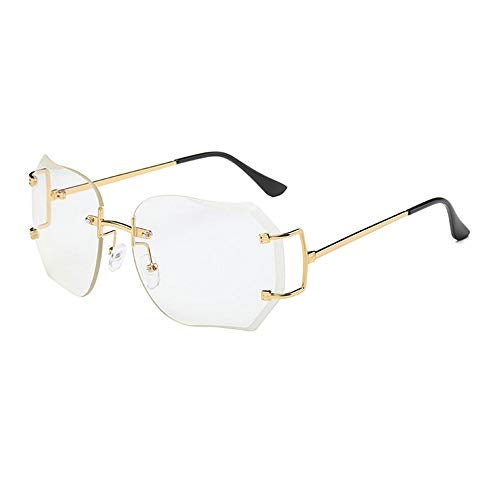 MINCL/2016 HOT RIMLESS SUNGLASSES WOMAN CLEAR LENS (gold, clear) - Image 1
