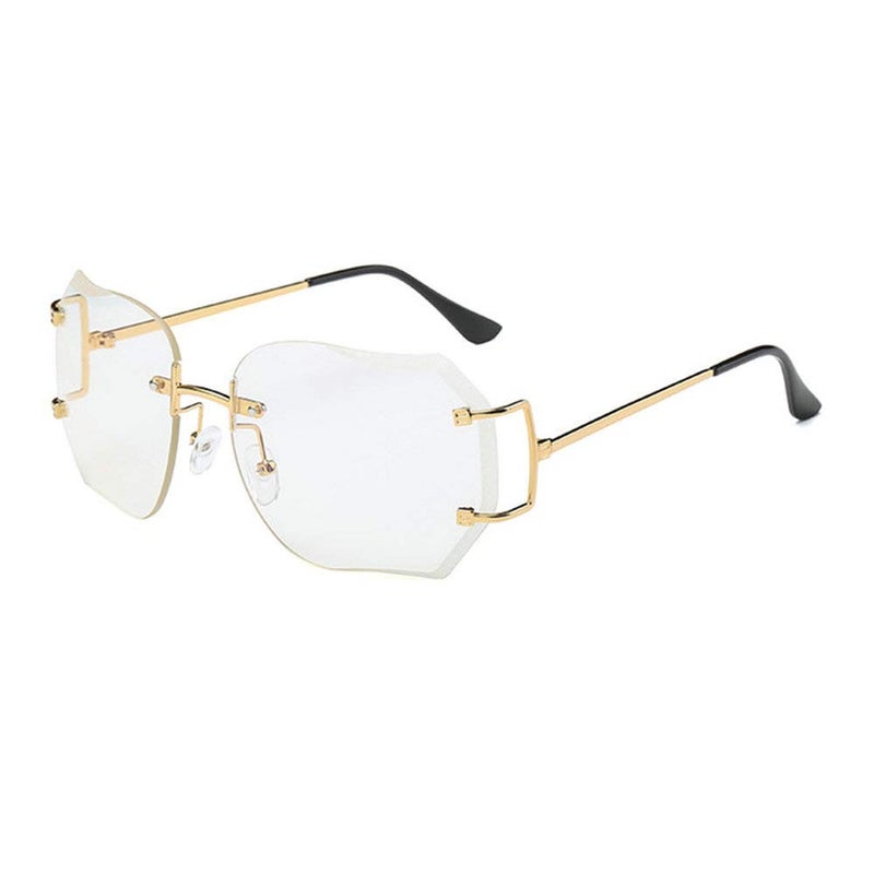 MINCL/2016 HOT RIMLESS SUNGLASSES WOMAN CLEAR LENS (gold, clear) - Image 5