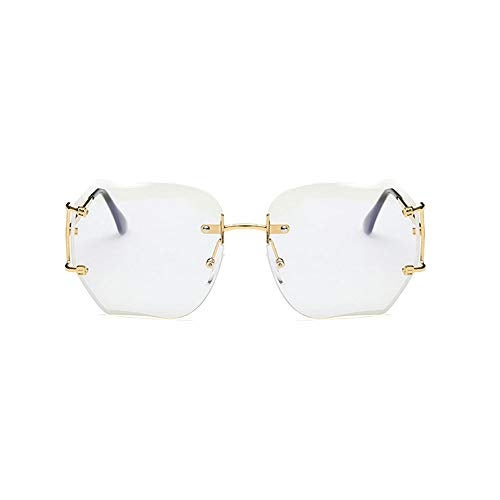 MINCL/2016 HOT RIMLESS SUNGLASSES WOMAN CLEAR LENS (gold, clear) - Image 2