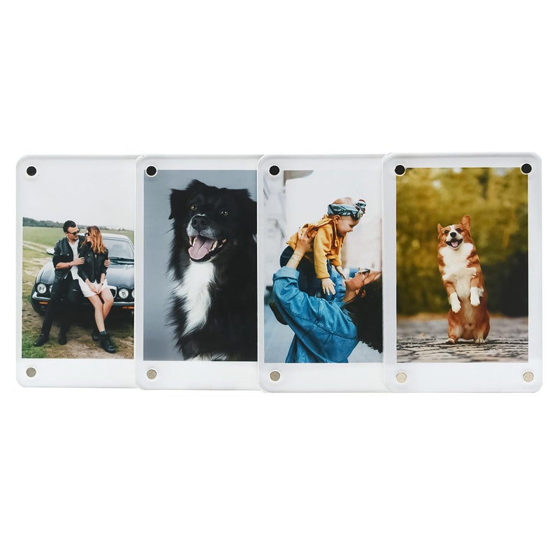 إطار بولارويد مغناطيسي لثلاجة LAGIPA 2x3 لإطارات صور Instax Mini 4 عبوات 8 قطع