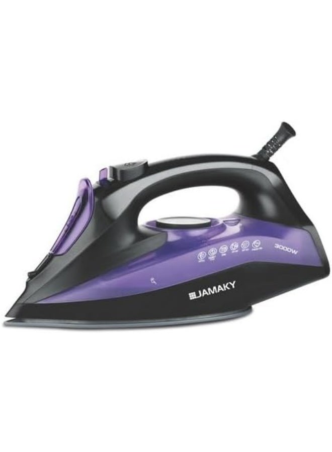 JAMAKY Jamaki Steam Iron, 3000W, 280ml Tank JMK 1096 - Image 1