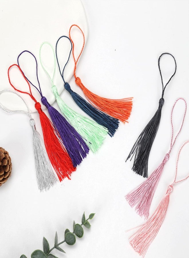 fuceury 225 Pieces Bookmark Tassels, 45 Colors Bookmark Tassels Bulk Tassels for Bookmarks Tassels for Crafts, Jewelry Making - Image 4