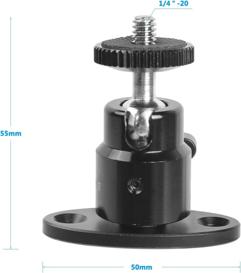 CAMVATE 1/4"-20 Mini Ball Head with Ceiling Mount for CCTV & Video Wall Monitors Mount - 1991 - Image 2