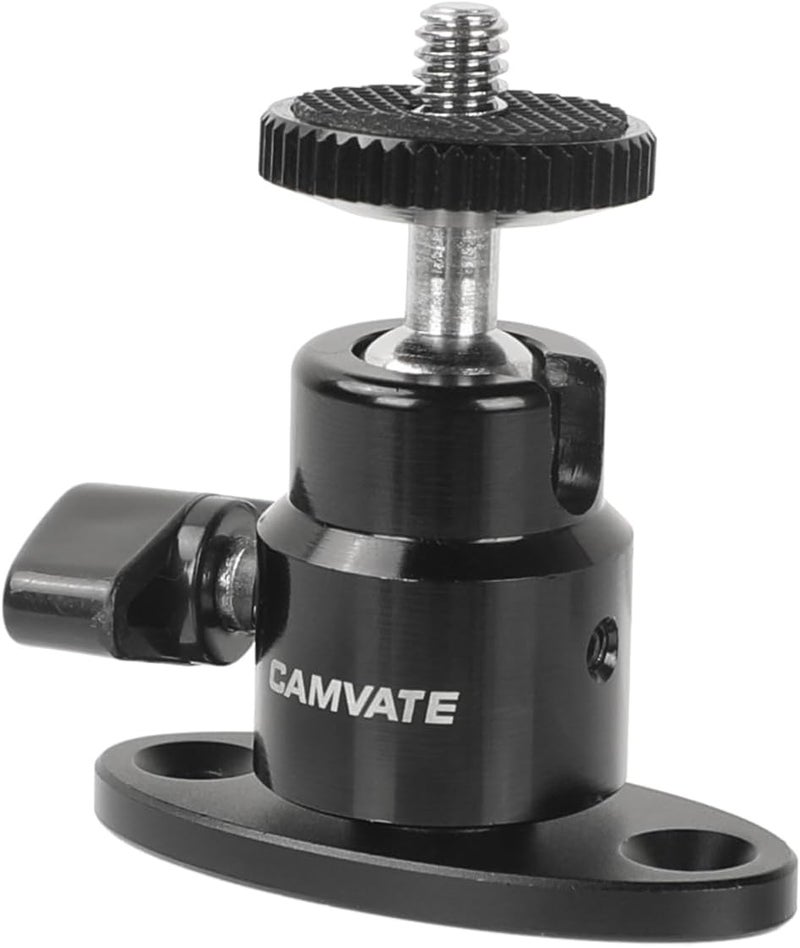 CAMVATE 1/4"-20 Mini Ball Head with Ceiling Mount for CCTV & Video Wall Monitors Mount - 1991 - Image 1