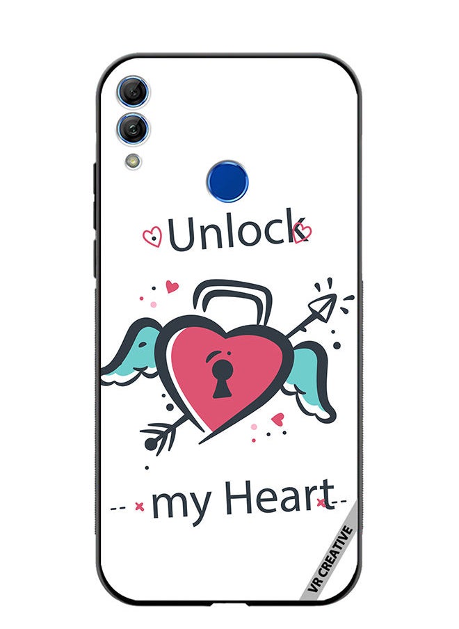 VR CREATIVE Protective Case Cover For Honor 10 Lite Unlock My Heart Design Multicolour 