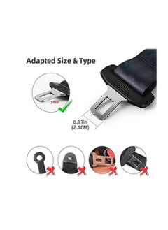 Generic Safety Belt Deadbolt buckle Car Seat Belt Accessories Safety Belt Tongue Auto parts Straight Deadbolt (6pcs, Black)  - Image 3