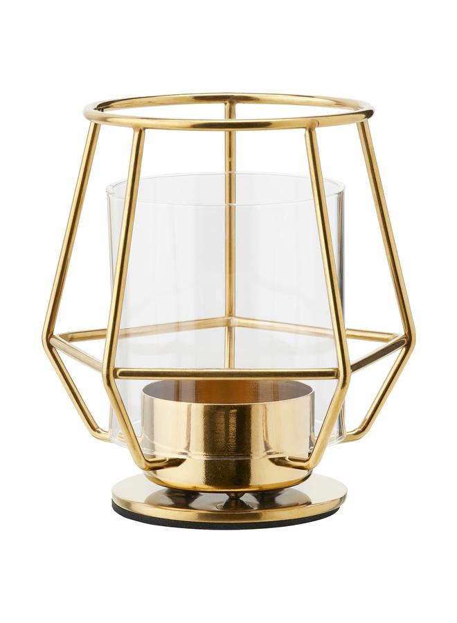 Green Tiger Tealight holder, gold-colour, 10 cm - Image 1