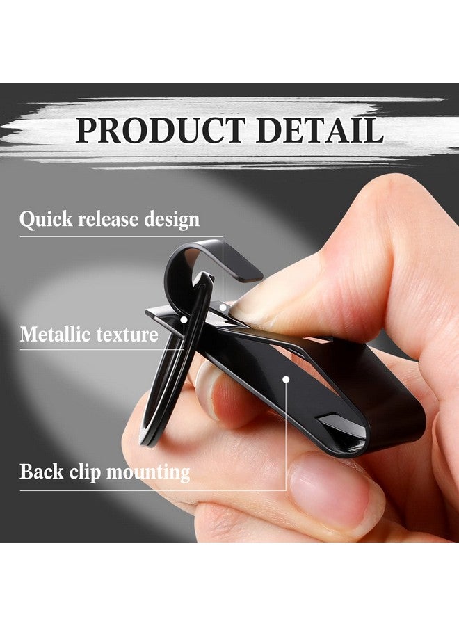 Threan 8 Pieces Belt Key Clip Heavy Duty Key Holder For Belt Security Metal Belt Clip For Keys Belt Clip Key Chain For Men Women Home Office Supplies, Black - Image 3