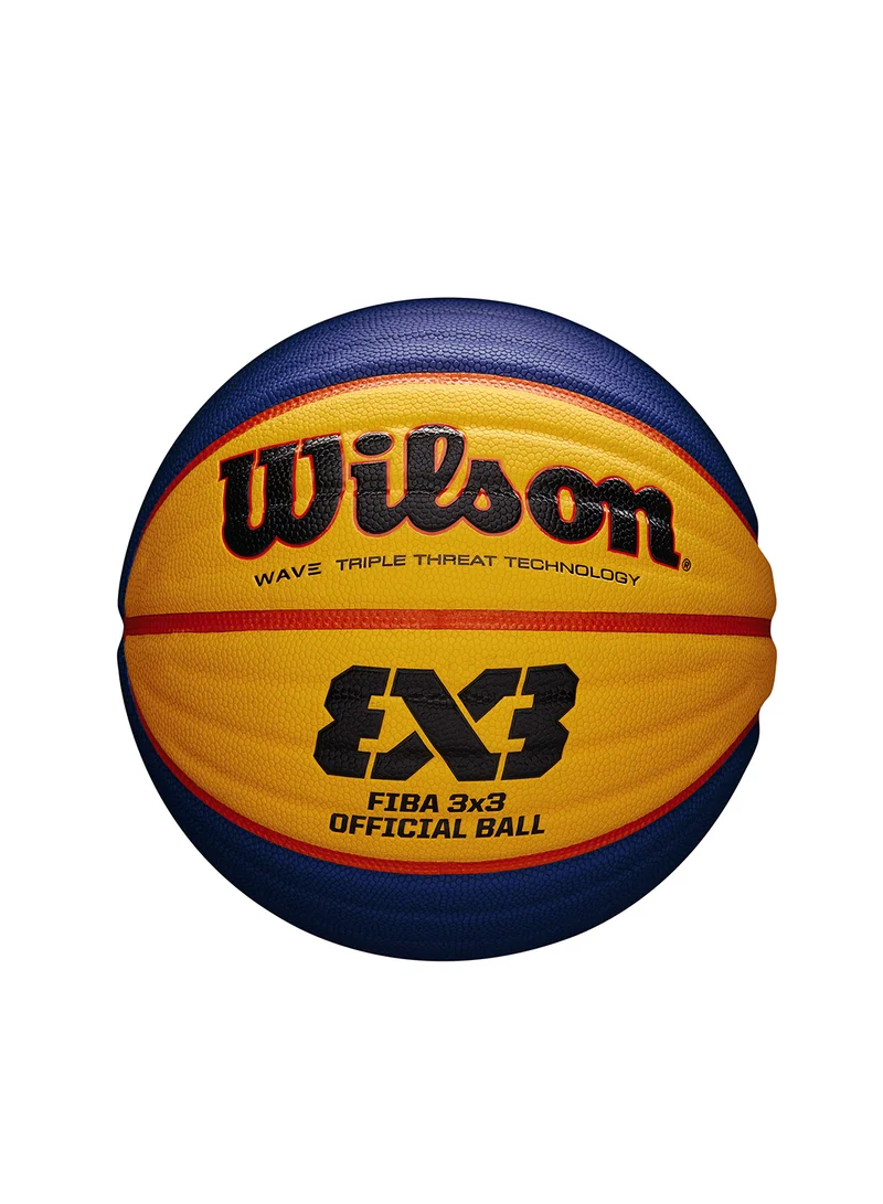 FIBA 3X3 Game Basketball - Size 6 for +9 years old and Adults - Orange/ Blue