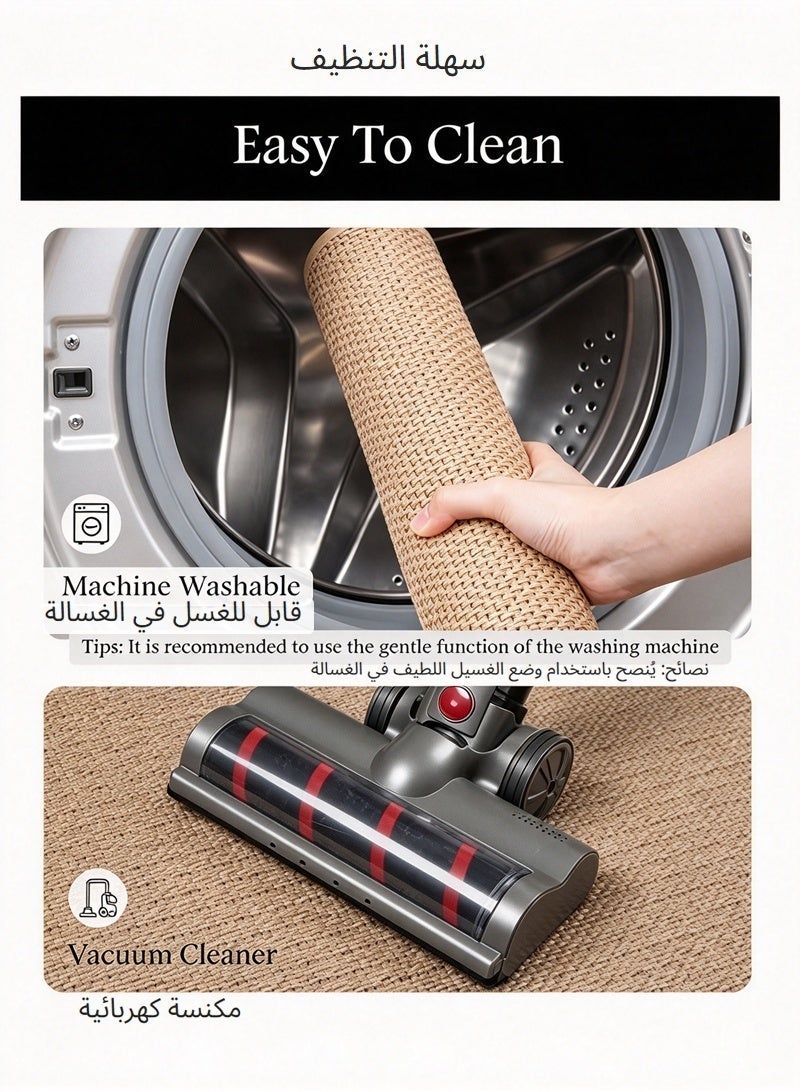 XICEN Kitchen Floor Mat 2pcs Set,  Non-slip Absorbent Natural Rubber Kitchen Carpet,  For Kitchen Floor,  Sink, Corridor, Living Room Balcony, Laundry Room (44*75+44*120cm) - Image 5