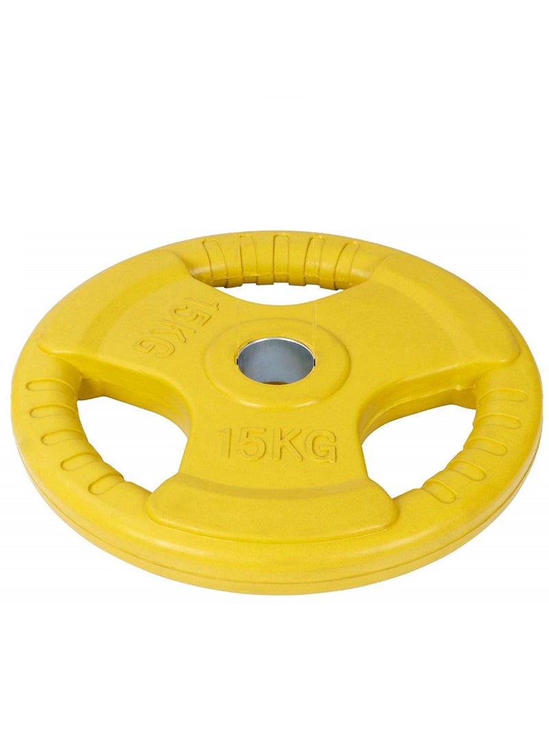 TA SPORT Sport Olympic Weight Plate With Rubber Finish 15Kg Barbell Weight Plate Disc For Lifting & Strength Training  - Image 1
