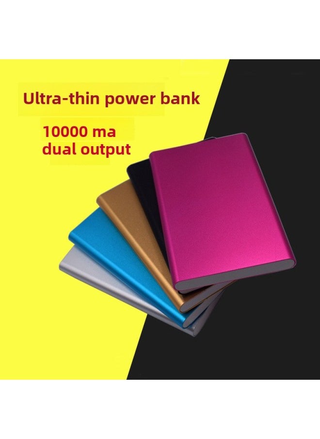 Generic Light And Thin Mobile Power Supply 10000 MA Shared Power Bank Mini Metal Power Bank Printing LOGO-Power Capacity:10000 Ma (micro)  - Image 2