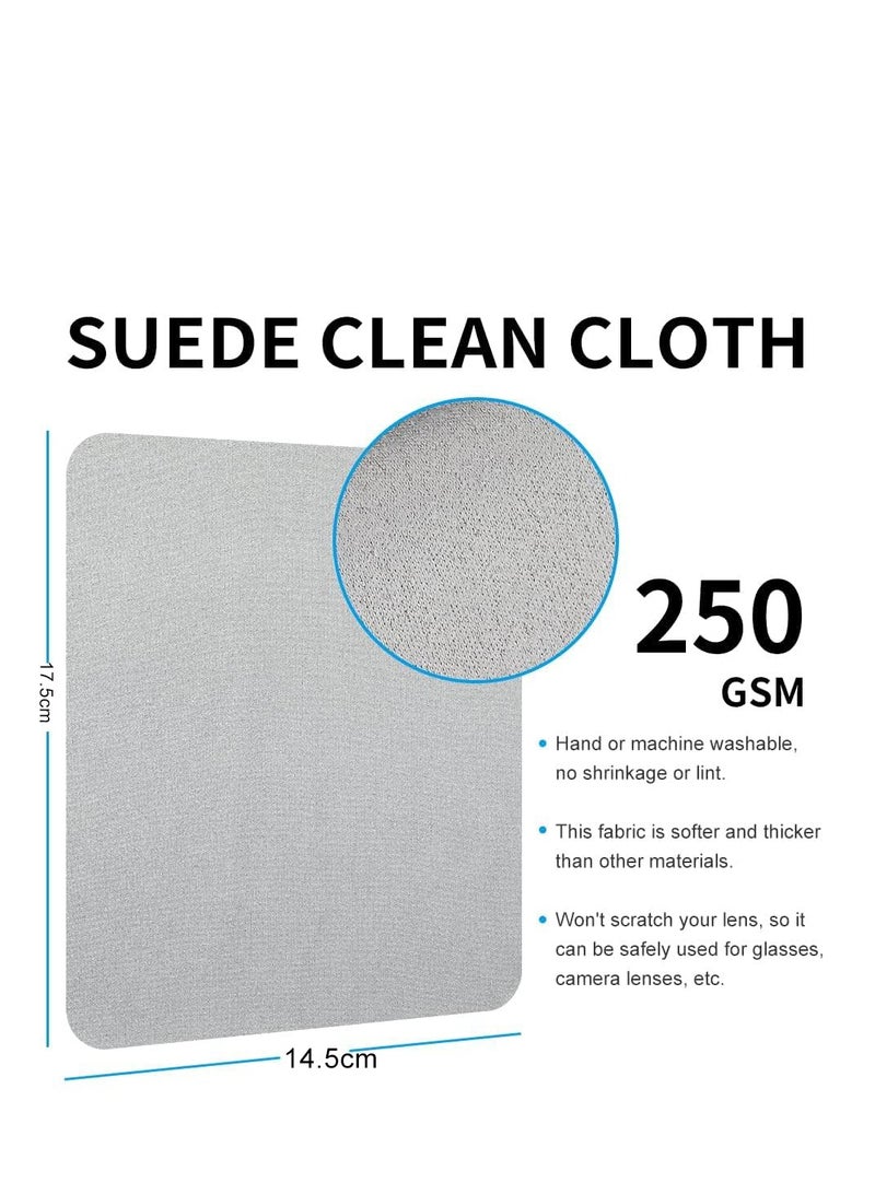 GNAFOTU Eyeglasses Cleaning Cloth, Lens Clean Cloth Suede Clean Cloth for Eyeglasses, Lenses, Phones, Screens, Camera (50 PCS, Grey) - Image 3
