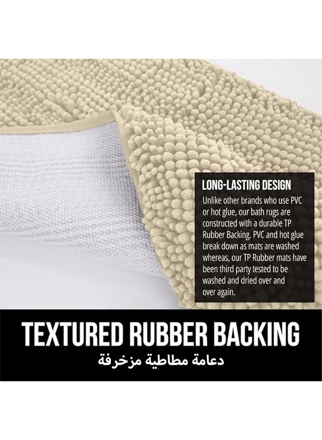 Aikenn Bath Mats 40x60cm Non-Slip Bath rugs, Ultra Soft and Absorbent Microfiber Bath Rugs Luxury Chenille Shaggy Bath Rugs, for Bathtubs, Rain Showers and Under The Sink - Image 5