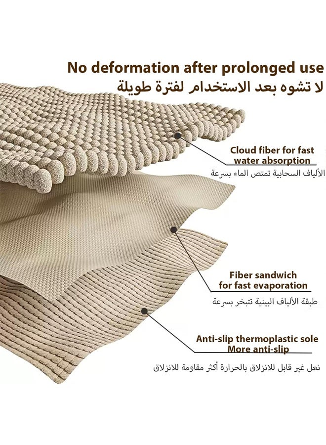 Aikenn Bath Mats 40x60cm Non-Slip Bath rugs, Ultra Soft and Absorbent Microfiber Bath Rugs Luxury Chenille Shaggy Bath Rugs, for Bathtubs, Rain Showers and Under The Sink - Image 3