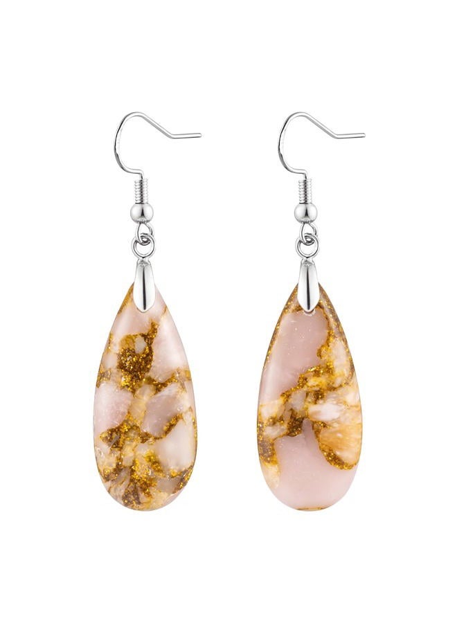HAISWET Stone Drop Earrings for Women Teardrop Created Imperial Jasper Dangle Drop Earrings, Medium, Stone, No Gemstone - Image 1