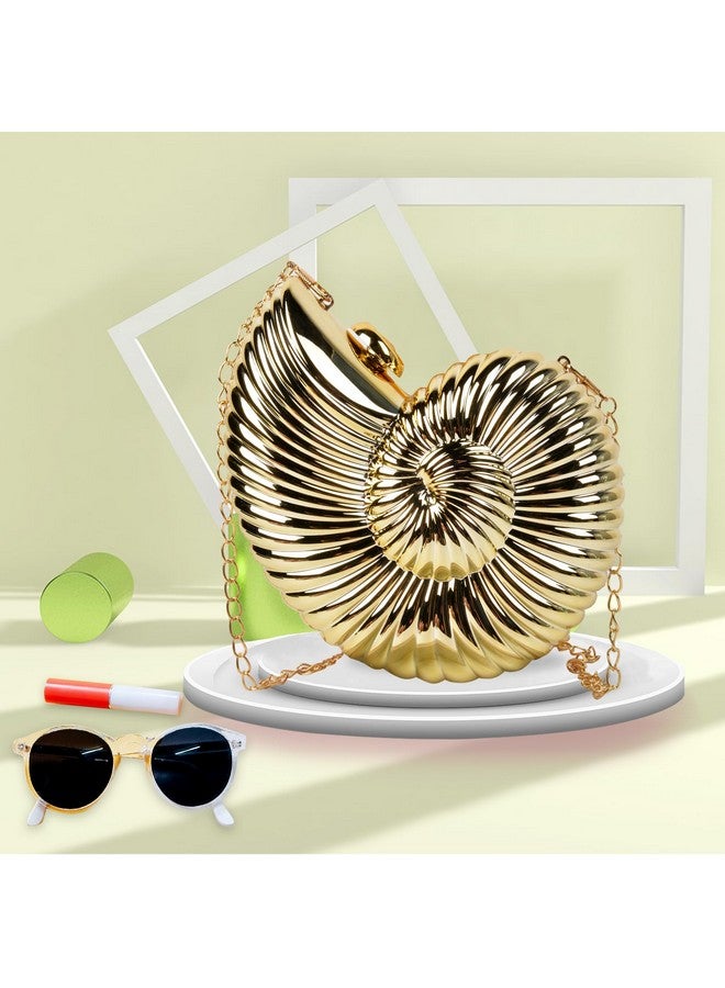 QZUnique Shell Shoulder Handbag Novelty Chain Strap Purse Acrylic Fashion Crossbody Evening Bag Clutch For Women Girl - Image 5