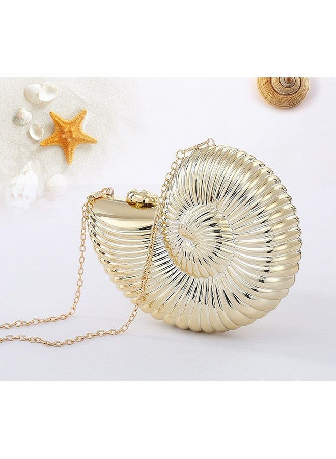 QZUnique Shell Shoulder Handbag Novelty Chain Strap Purse Acrylic Fashion Crossbody Evening Bag Clutch For Women Girl - Image 2