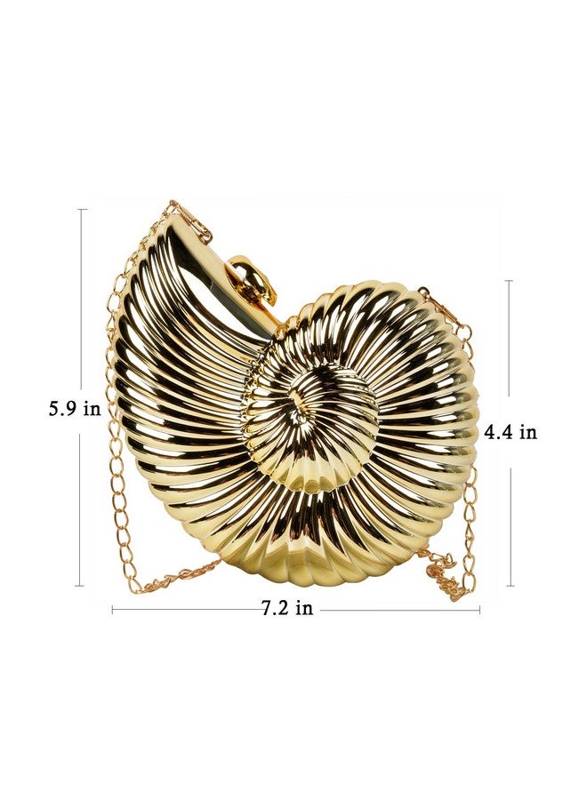 QZUnique Shell Shoulder Handbag Novelty Chain Strap Purse Acrylic Fashion Crossbody Evening Bag Clutch For Women Girl - Image 4