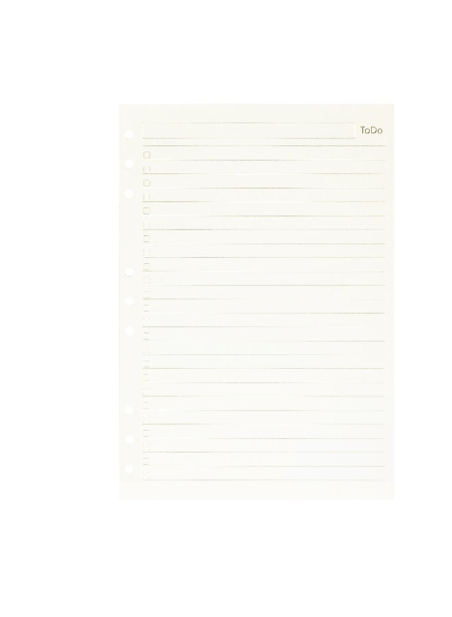 Zelten 1 Pack B5 45 Sheets/90 Pages Todo Loose Leaf Punched Paper Refills Paper for 9 Hole Binder Personal Organizer Diary Notebook Refillable Planner - Image 2
