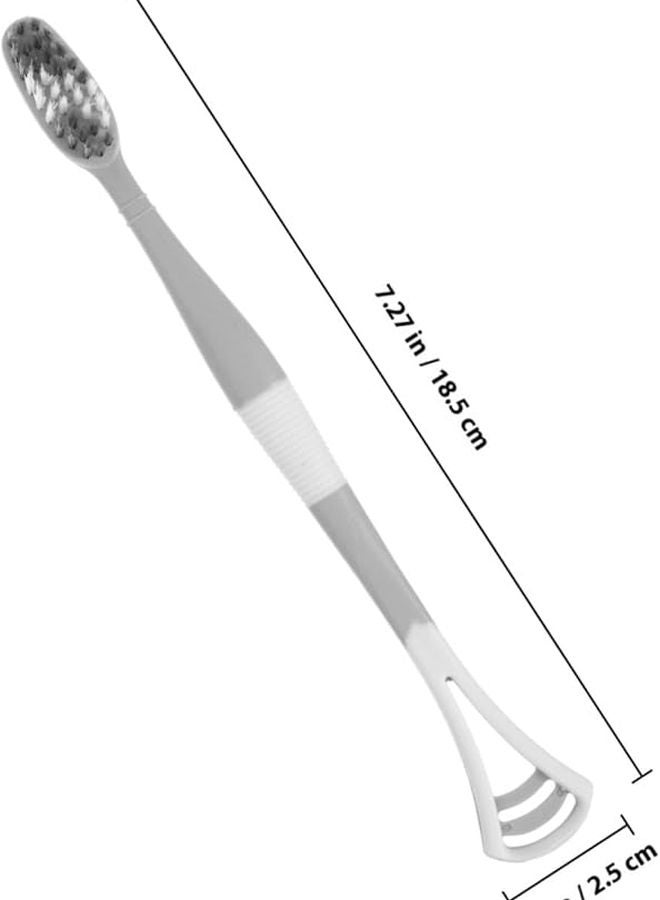 فرشاة أسنان سيليكون ناعمة مكشطة اللسان 8 قطع مجموعة العناية بالفم أزرق - Image 3