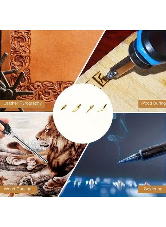 8 Pcs Wood Carving And Engraving Kit With Lettering Tips Metal Material DIY Crafts And Art Projects For Beginners - Image 5