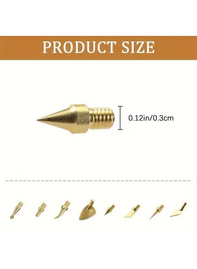 8 Pcs Wood Carving And Engraving Kit With Lettering Tips Metal Material DIY Crafts And Art Projects For Beginners - Image 4