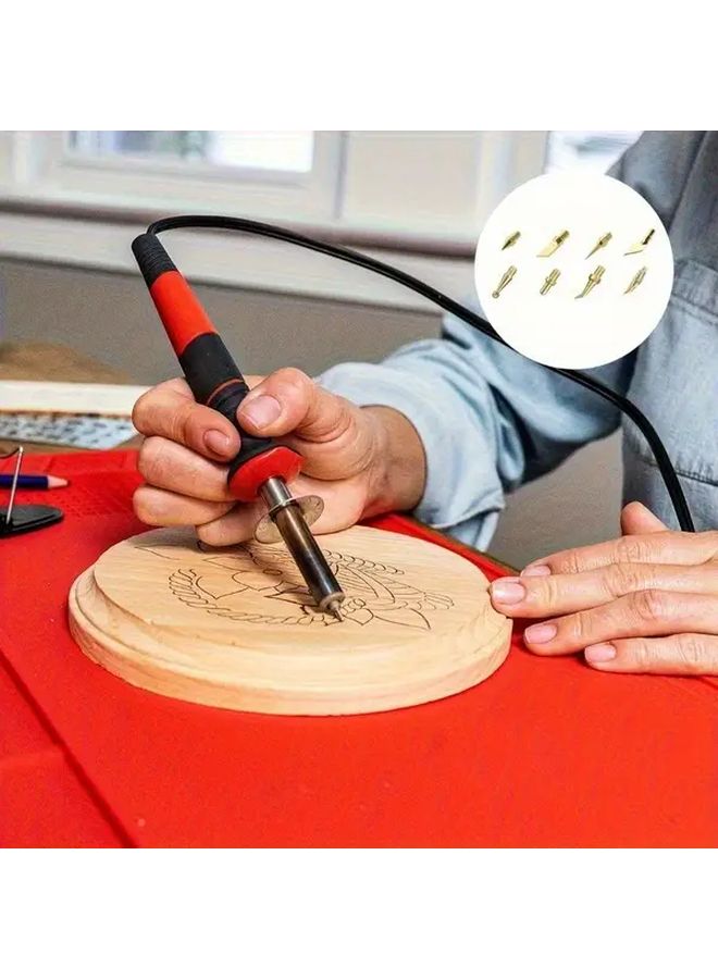 8 Pcs Wood Carving And Engraving Kit With Lettering Tips Metal Material DIY Crafts And Art Projects For Beginners - Image 3