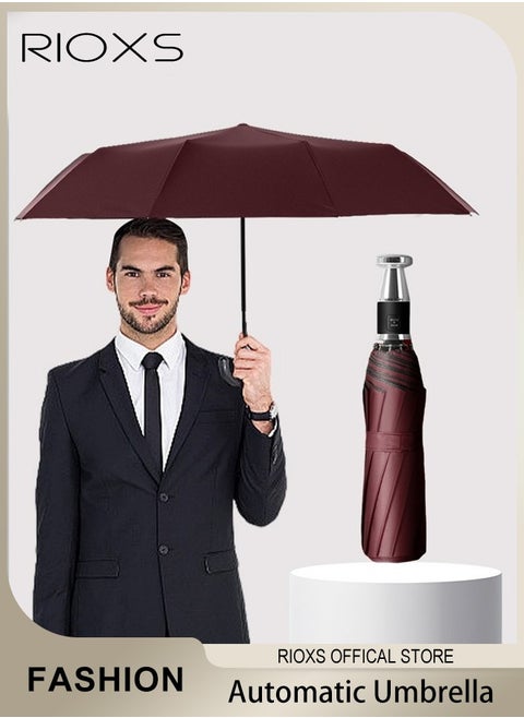 Compact Travel Umbrella with Automatic Open/Close Handle and UV Protection, Automatic Umbrella with Strong Windproof Waterproof Ability and Durability, High Cost-effective Portable Umbrella, Convenient to Carry