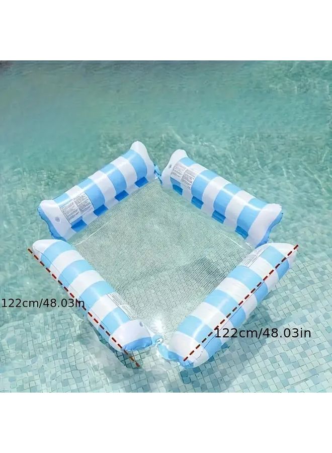 Pink Inflatable Lounge Chair For Adults With Mesh Pocket Durable PVC Pool Float - Image 4