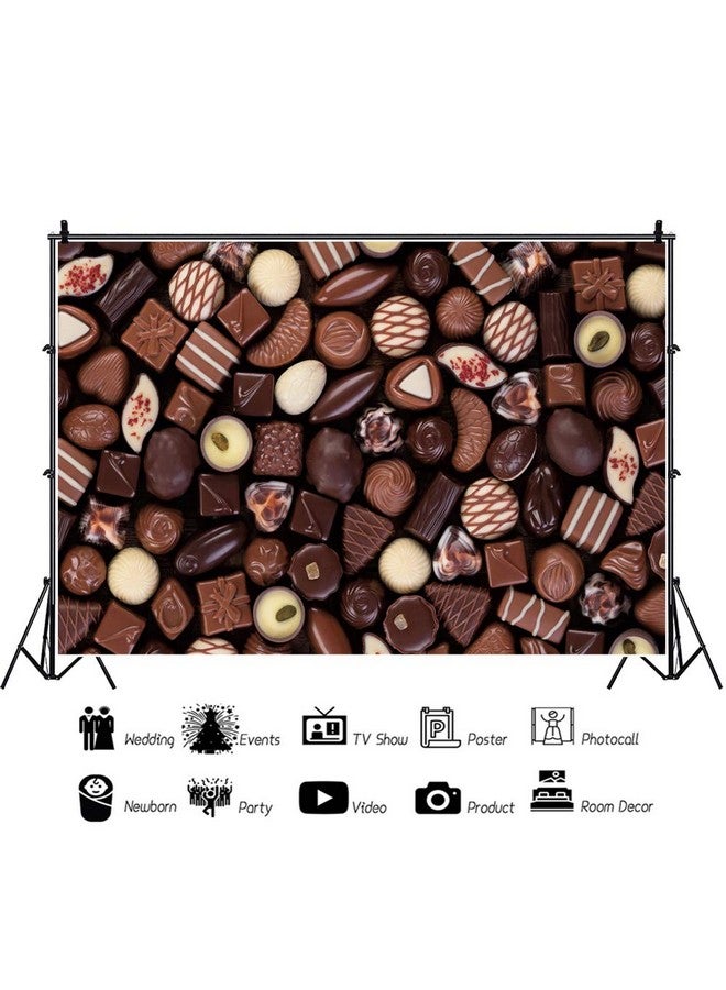 CSFOTO خلفية شوكولاتة 5X3 قدم لحفلة عيد ميلاد حلوة خلفية لتصوير فوتوغرافي زينة حفلة كاندي لاند لافتة لوازم تصوير الأطفال - Image 3