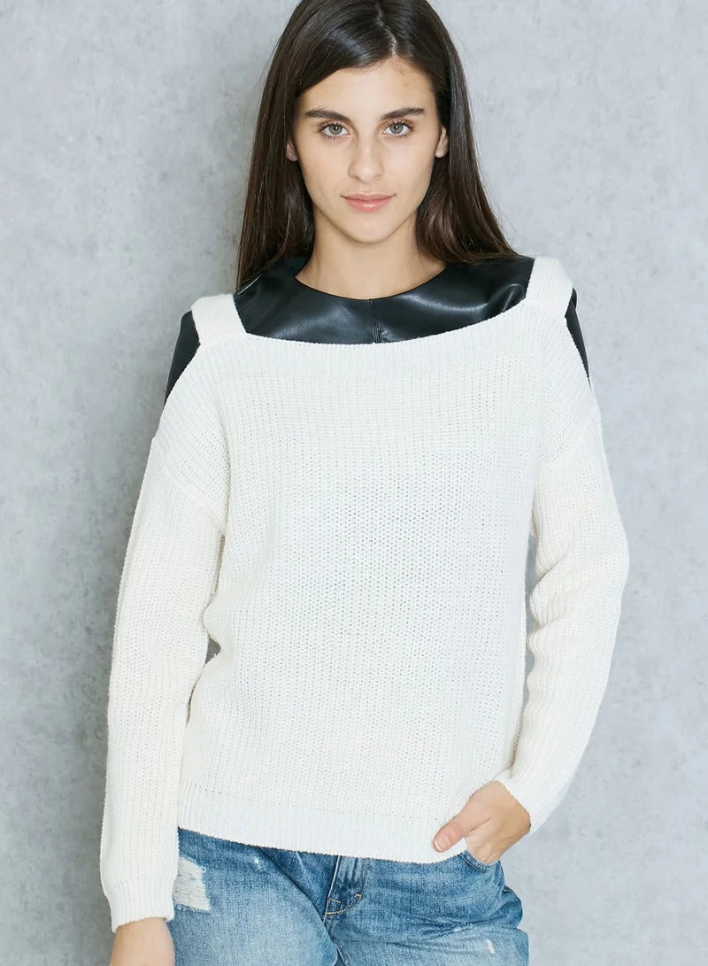 DOROTHY PERKINS Cold Shoulder Ribbed Sweater
