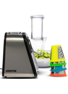 200W 4 In 1 Electric Salad Maker Electric Multi Grater Fruit Cutter Vegetable Slicer Shredder Food Processor Cylinder Design With 4 Cone Blades Set 2 Year Warranty