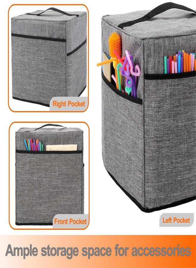 COVERQUE Bartesian Cocktail Cover, Multi Pocket for Capsules, Straw Accessories, Gray - Image 4