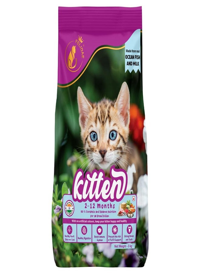 FELIDAE Kitten Food 3KG | 0-12 Months | Real Ocean Fish & Milk with Other Natural Ingredients | Pack of 1 - Image 1