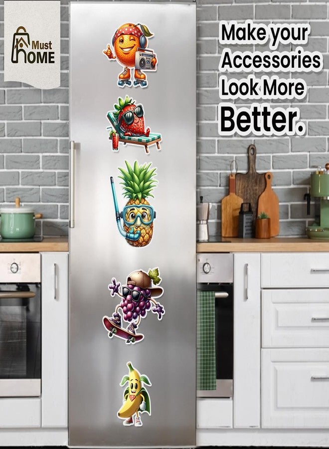 MustHome Kitchen Decoration Items, Wall Stickers for Home | Wall Stickers for Home Decoration | Wall Decor Items for Kitchen Stickers Wall | Reusable Stickers Set of 5 - Image 2