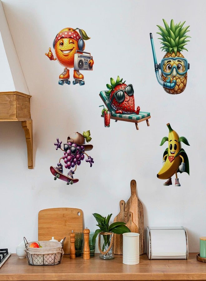 MustHome Kitchen Decoration Items, Wall Stickers for Home | Wall Stickers for Home Decoration | Wall Decor Items for Kitchen Stickers Wall | Reusable Stickers Set of 5 - Image 1