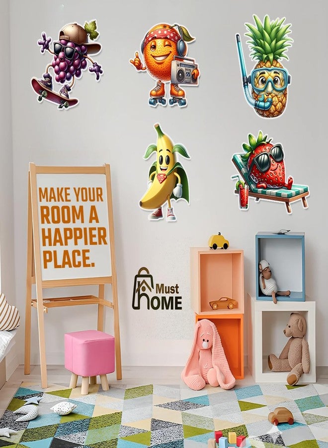 MustHome Kitchen Decoration Items, Wall Stickers for Home | Wall Stickers for Home Decoration | Wall Decor Items for Kitchen Stickers Wall | Reusable Stickers Set of 5 - Image 3