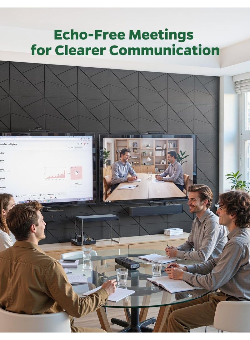 INSIJAM 12 Pack Acoustic Wall Panels with Self-Adhesive 30CM x 30CM Sound Proof Foam Panels  Decorative Soundproof Wall Panels Sound Proof Absorbing Tiles for Office Recording Studio Game Room Pared - Image 4