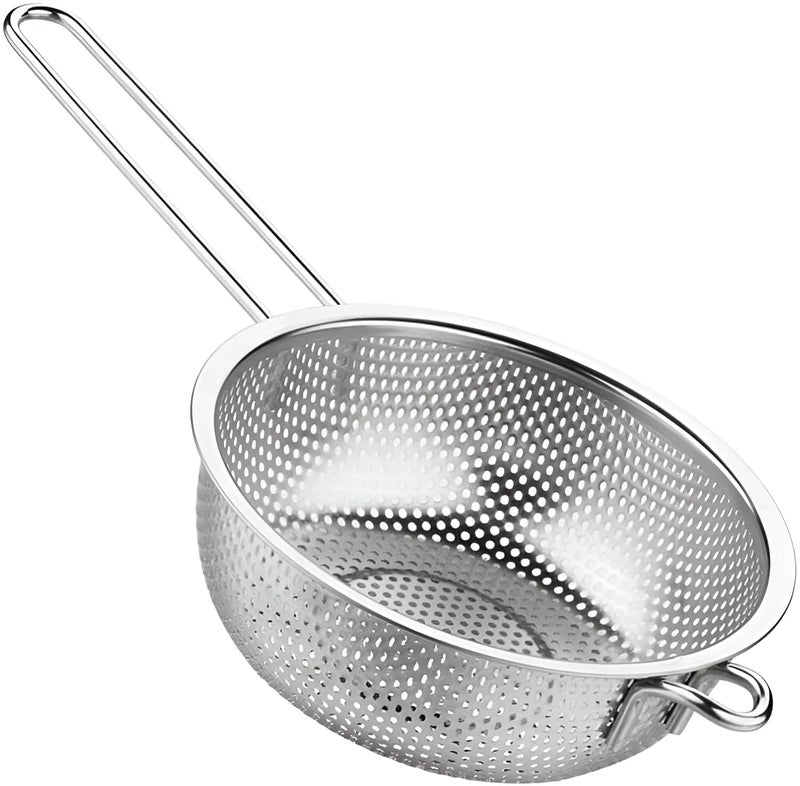 SHREESAMP Skimmer for Food Strainer Deep Fry Basket Long Handle Stainless Steel Perforated Large Kitchen Colander Deep Fry Basket with Metal Handle Strainer Fine Mesh Colander 402X 22x 95CM - Image 1