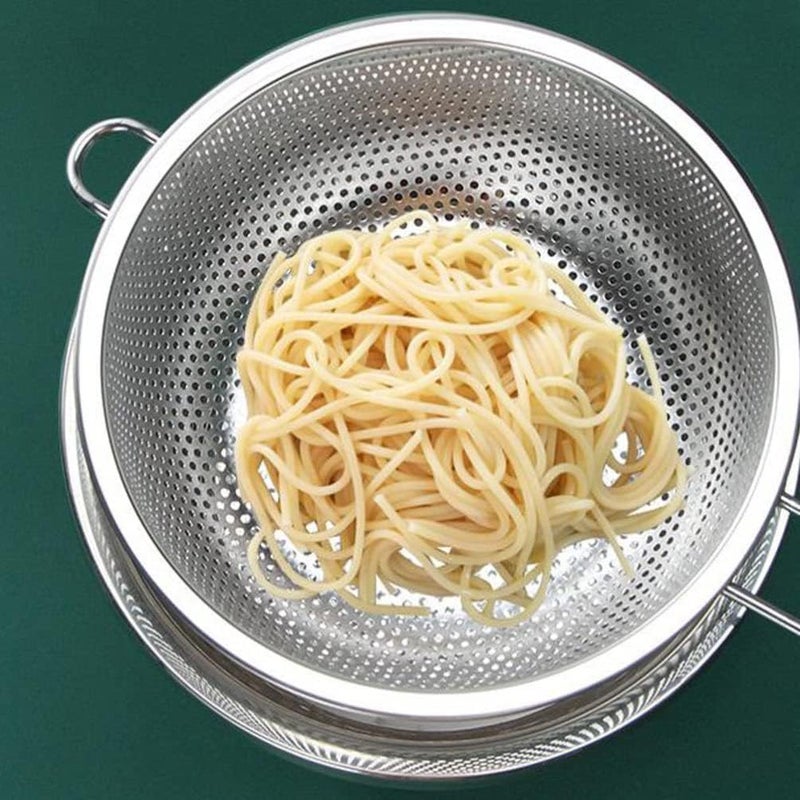 SHREESAMP Skimmer for Food Strainer Deep Fry Basket Long Handle Stainless Steel Perforated Large Kitchen Colander Deep Fry Basket with Metal Handle Strainer Fine Mesh Colander 402X 22x 95CM - Image 5