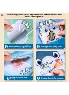 Generic Quiet Tear-off Book For Babies Can Chew Baby Educational Early Education Cloth Book Toy 8 Hand-tearable Book 6 Can Not Tear 0 To 1 Years Old-Color:[complete Set Of Cognition] + Bee Whack-a-mole  - Image 4