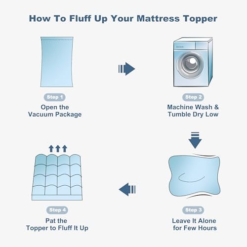 BEDLORE Queen Mattress Topper, Thick Pillow Top Pad for Back Pain Relief, Cooling Soft Mattress Cover with Deep Pockets 6-18 inch - Image 4