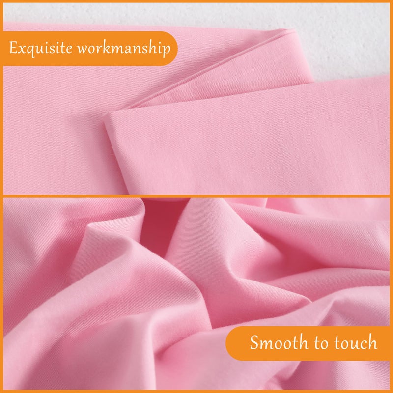NTBAY Standard Cotton Pillowcases - Envelope Closure 20x26 Pillowcases Set of 2  Breathable and Soft Bed Pillow Cases  Pink - Image 4