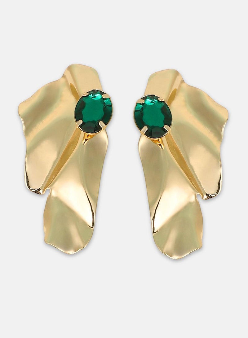 SOHI Wavy Gemstone Earrings - Image 4